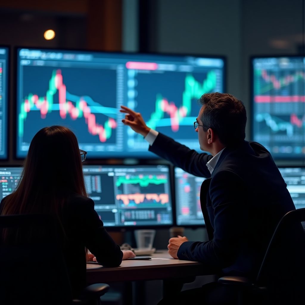Instructor explicando estrategias de trading